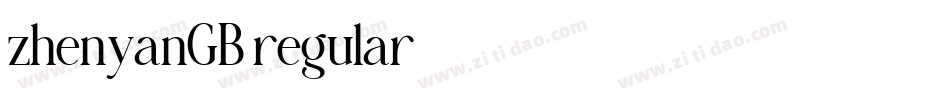 zhenyanGB regular字体转换